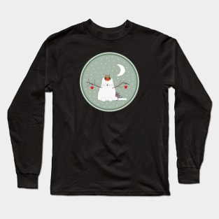 Snow cat with Mister Mouse and Lady Owl Long Sleeve T-Shirt